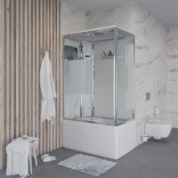 Душевая кабина с крышей Niagara Ultra NG-307-01L прямоугольная  120x80 стекла прозрачные с узором, профиль хром