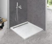 Душевой поддон низкий Cezares Tray TRAY-AS-A-100-30-W квадратный литьевой мрамор 100x100 белый