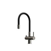 Смеситель для кухни Sancos Lucia SC4004GG с подключением к фильтру вороненая сталь