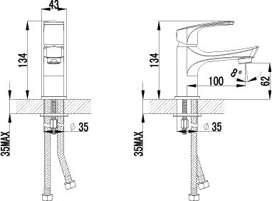 Смеситель для раковины Lemark Plus Shape LM1706C 