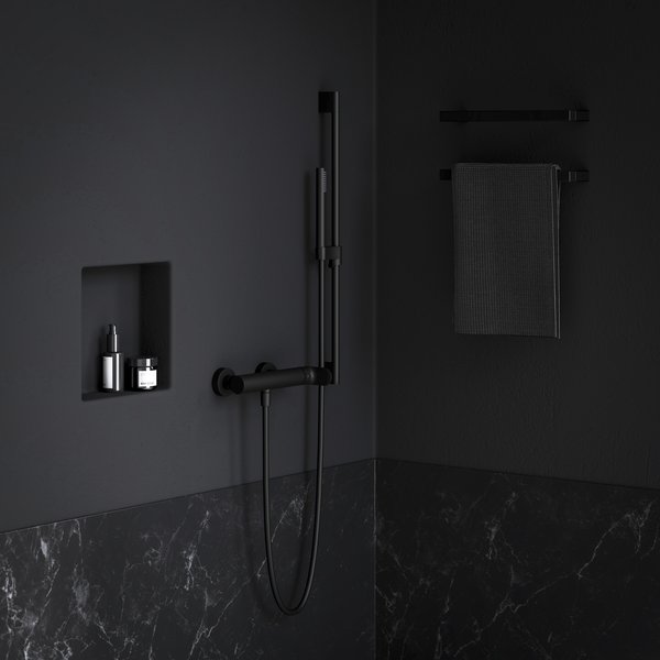 Смеситель для душа Ravak Eleganta X070294 настенный 
без термостата черный матовый