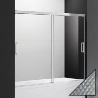 Шторка для ванны раздвижная  Cezares Tandem Soft TANDEM-SOFT-VF-2-200/145-P-Cr 200 см, стекла матовые, профиль хром