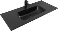 Раковина мебельная прямоугольная Aquanet Flat 00329257 керамика цвет черный матовый