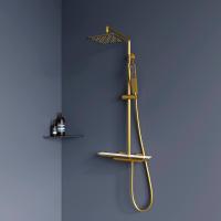 Душевая система со смесителем RGW Shower Panels 51140134-06 монтаж настенная с термостатом золото