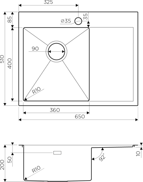 Кухонная мойка прямоугольная Omoikiri Akisame 4973083 встраиваемая сверху интегрированная золото