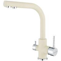 Смеситель для кухни Paulmark Essen Es213011-428 с подключением к фильтру шампань