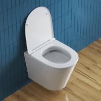 Унитаз подвесной BelBagno Tre BB8001CHR/SC Rimless фаянс белый