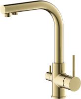 Смеситель для кухни Timo Saona 2376/02F с подключением к фильтру бронза