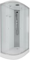 Душевая кабина с крышей Niagara Eco NG-4312-14R асимметричная  120x80 стекла матовые, профиль матовый хром
