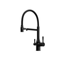 Смеситель для кухни Sancos Garda SC4009MB с подключением к фильтру матовый черный/черный