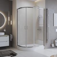 Душевой угол BelBagno Uno UNO-195-RH-2-120/80-C-Cr ассиметричный 120x80 стекла прозрачные, профиль хром