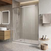 Душевая дверь BelBagno Luce LUCE-BF-2-140-C-Cr 140 см стекла прозрачные, профиль хром