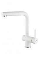 Смеситель для кухни Paulmark Dosse Do214418-431 без подключения к фильтру белый матовый