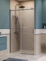 Душевая дверь BelBagno Soft Close-2 SOFT_CLOSE-2-BF-1-120-C-GM 120 см стекла прозрачные, профиль оружейная сталь