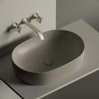 Раковина накладная овальная Ceramica Nova Element CN6047MC фарфор цвет бежевый матовый