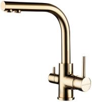 Смеситель для кухни Paulmark Essen Es213011-G с подключением к фильтру золото