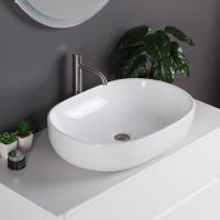 Раковина накладная овальная BelBagno  BB1084 фаянс цвет белый