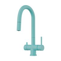 Смеситель для кухни Omoikiri Akita-S 4994436 с подключением к фильтру azur blue