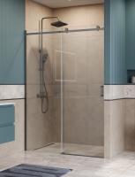 Душевая дверь BelBagno Soft Close-2 SOFT_CLOSE-2-BF-1-140-C-GM 140 см стекла прозрачные, профиль оружейная сталь