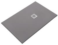 Душевой поддон низкий StaroHome Solid Sanydur® 1237833 прямоугольный литьевой мрамор 140x80 серый матовый