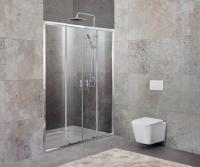 Душевая дверь BelBagno Unique UNIQUE-BF-2-150/180-C-Cr 150-180 см стекла прозрачные, профиль хром