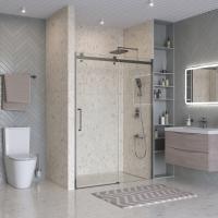 Душевая дверь BelBagno Marino MARINO-2-BF-1-150-C-GM 150 см стекла прозрачные, профиль оружейная сталь