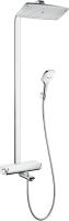 Душевая система со смесителем Hansgrohe Raindance Select E 27113400 монтаж настенная с термостатом хром/белый