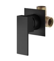 Смеситель для душа на 1 выход Plumberia Selection TAG KITTG1135NO встраиваемый в стену 
без термостата черный матовый