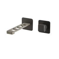 Смеситель для раковины Webert ONE-X OX830611441 черный/сталь