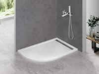 Душевой поддон низкий Cezares Tray TRAY-AS-RH-120/90-550-30-W-R ассиметричный литьевой мрамор 120x90 белый матовый