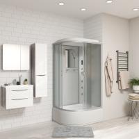 Душевая кабина с крышей Niagara Classic NG-2310-14RF асимметричная  120x80 стекла матовые, профиль матовый хром