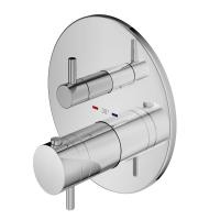 Смеситель для душа на 2 выхода Plumberia Selection PSBOX PSB1802CR встраиваемый в стену 
с термостатом хром