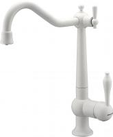 Смеситель для кухни Paulmark Retro Re213226-431 с подключением к фильтру белый матовый