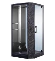 Душевая кабина с крышей Orans Diamond SR-89101RS Black квадратная   100x100 стекла прозрачные, профиль черный