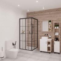 Душевой угол Niagara Nova NG-0100-14 квадратная  100x100 стекла прозрачные, профиль черный
