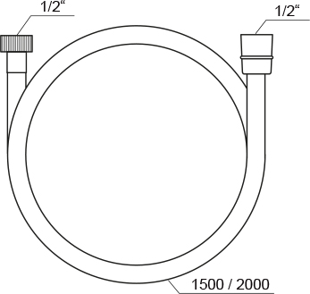 Шланг Ravak SatinFlex X07P683 белый 