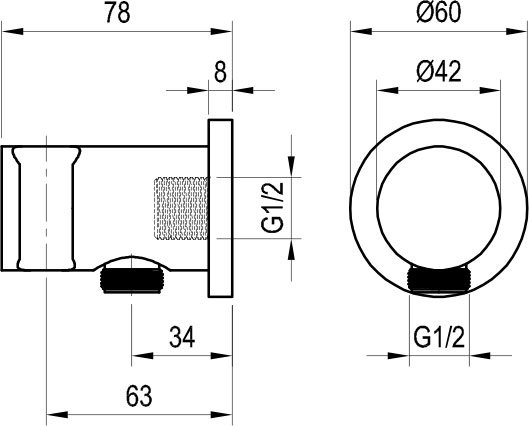 Шланговое соединение Ravak  X07P696 графит 