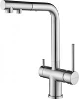 Смеситель для кухни Paulmark SERPENTINE Se213222-NI с подключением к фильтру никель