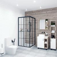 Душевой угол Niagara Nova NG-0190-14 квадратная  90x90 стекла прозрачные, профиль черный