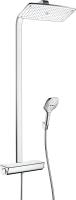 Душевая система со смесителем Hansgrohe Raindance Select E 27112400 монтаж настенная с термостатом хром/белый