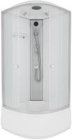 Душевая кабина с крышей Niagara Eco NG-7309-14 четверть круга  100x100 стекла матовые, профиль матовый хром