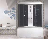 Душевая кабина с крышей Niagara Ultra NG-5150-01 прямоугольная  150x70 стекла тонированные, профиль матовый хром