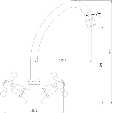 Смеситель для кухни Lemark Promotion LM6040C без подключения к фильтру хром