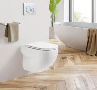 Унитаз подвесной BelBagno Onda BB066CHR Rimless фаянс белый