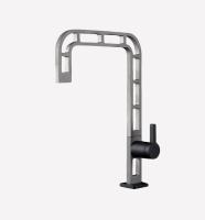 Смеситель для кухни Webert One-A ON921202441 без подключения к фильтру черный/сталь