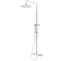 Душевая система со смесителем Plumberia Selection IXO XO6302BO монтаж настенный с термостатом белая матовая