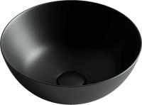 Раковина накладная круглая Ceramica Nova Element CN6004 фарфор цвет черный матовый