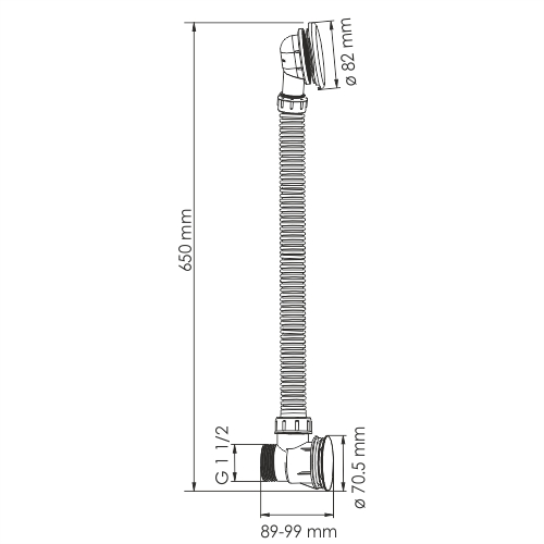 Слив-перелив Wasserkraft Glan A204, латунь пластик, латунь пластик