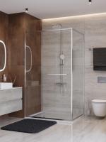 Душевой угол Cezares Lux LUX-AH-FS-11-120/100-C-CR прямоугольный 120x100 стекла прозрачные, профиль хром