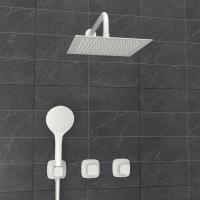 Душевая система со смесителем Wasserkraft Saale 9500 A9551.266.146.254.328.156.155 монтаж встраиваемая в стену без термостата белый